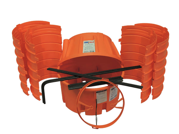 25" FailSafe Pier Footer Kit with Rebar (2 towers) - Atlas Pier Footer